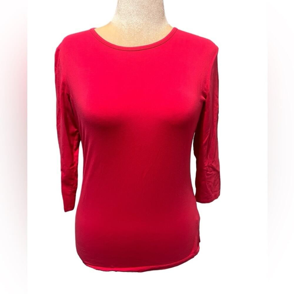 Lafayette 148 New York Long Sleeve Round/Crew Neck Top - Medium